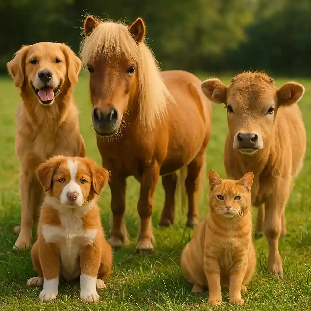 mini animals mianture cows