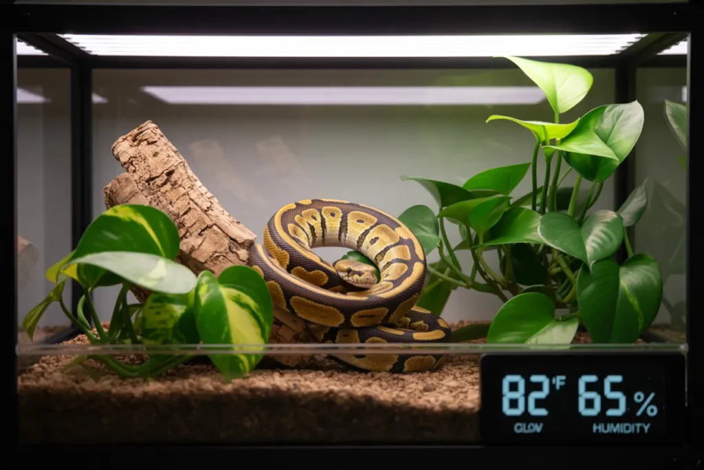 Ball Python temerarture humidity guide